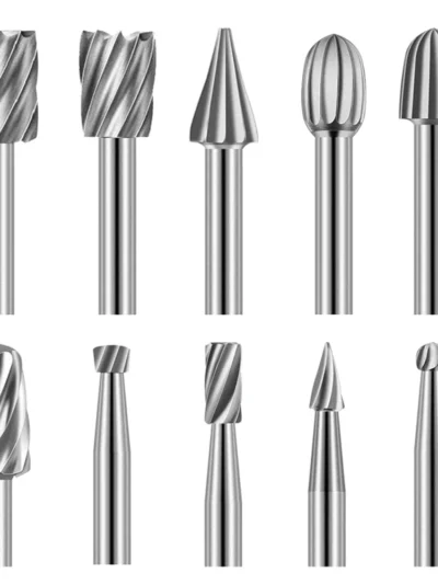 10pcs HSS Rotary File For Steel Milling Cutters For Metal Rat-tail File Hard Metal Rotary File Set