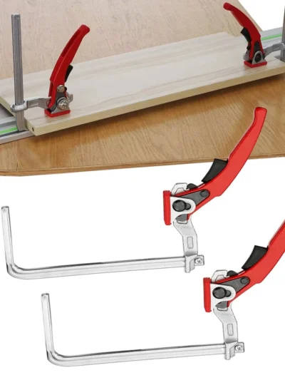 2PCS 160x60mm Quick Guide Rail Ratchet Clamp Woodworking F Clamp Quick Clamping