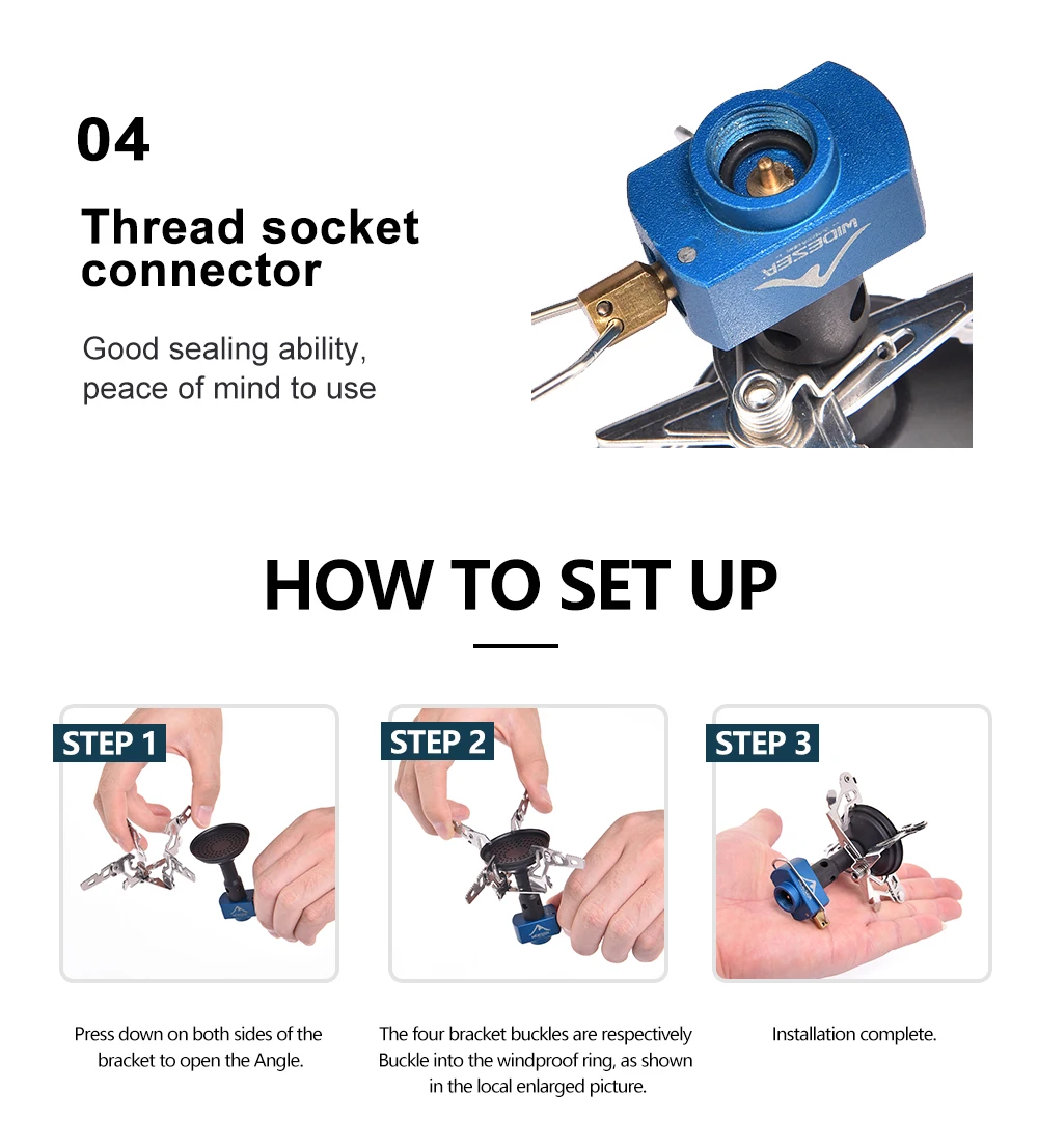 Outdoor Camping Gas Burner Outdoor Stove 3300W Survival Bushcraft Kitchen - Image 12