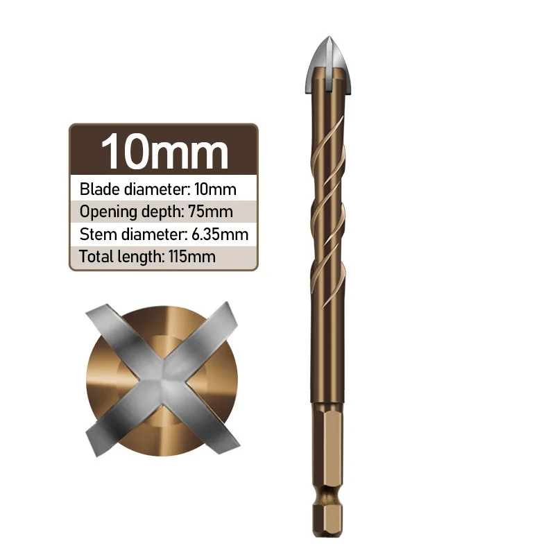 Masonry Concrete Drill Bits For Glass Ceramic Tile Brick Hex Shank 3mm To 12mm - Image 9