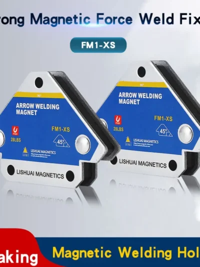 Hot 12.5KG Magnetic Welding Holders Angle Solder Arrow Magnet Weld Fixer Positioner Ferrite Holding Auxiliary Locator Tools 2pcs