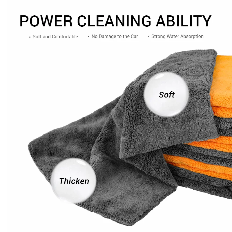 40X40cm Premium Microfiber Towels Car Care Washing Thicken Towel Car Detailing Drying Cloth - Image 4