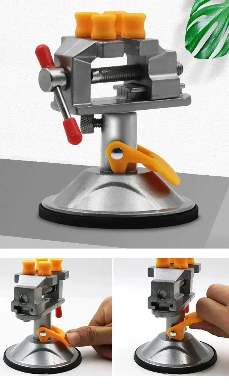 Aluminum Alloy 360 Universal Suction Cup Table Vice - Image 12