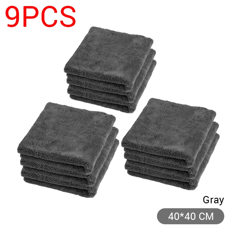 40X40cm Premium Microfiber Towels Car Care Washing Thicken Towel Car Detailing Drying Cloth - Image 9