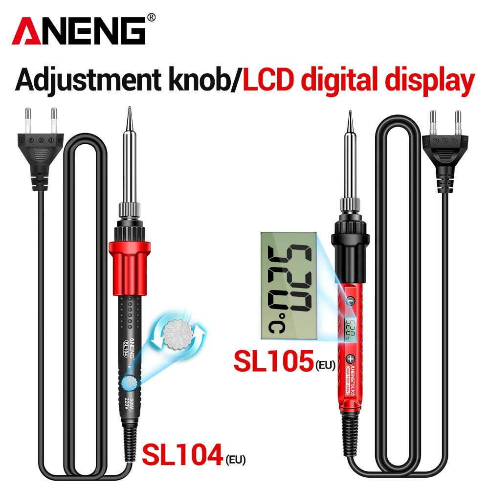 ANENG Electric Soldering Iron SL105 Digital Display Adjustable Temperature SL104 Adjustment Knob - Image 6