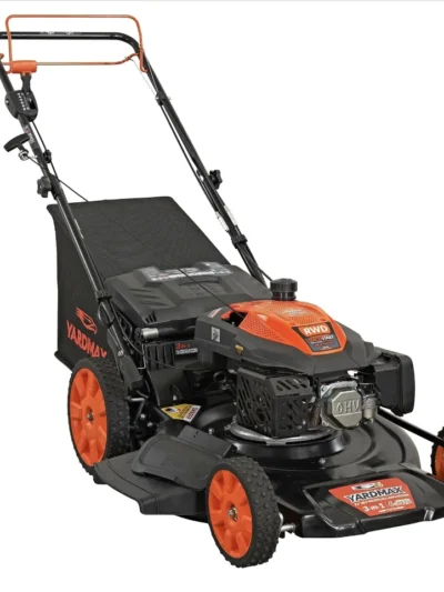 22 in. 201cc Select PACE 6 Speed CVT High Wheel RWD 3-in-1 Gas Walk Behind Self Propelled Lawn Mower, Black