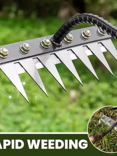 5/6/7/8 Teeth Carbon Steel Garden Hand Rake Farm Tool Weeder