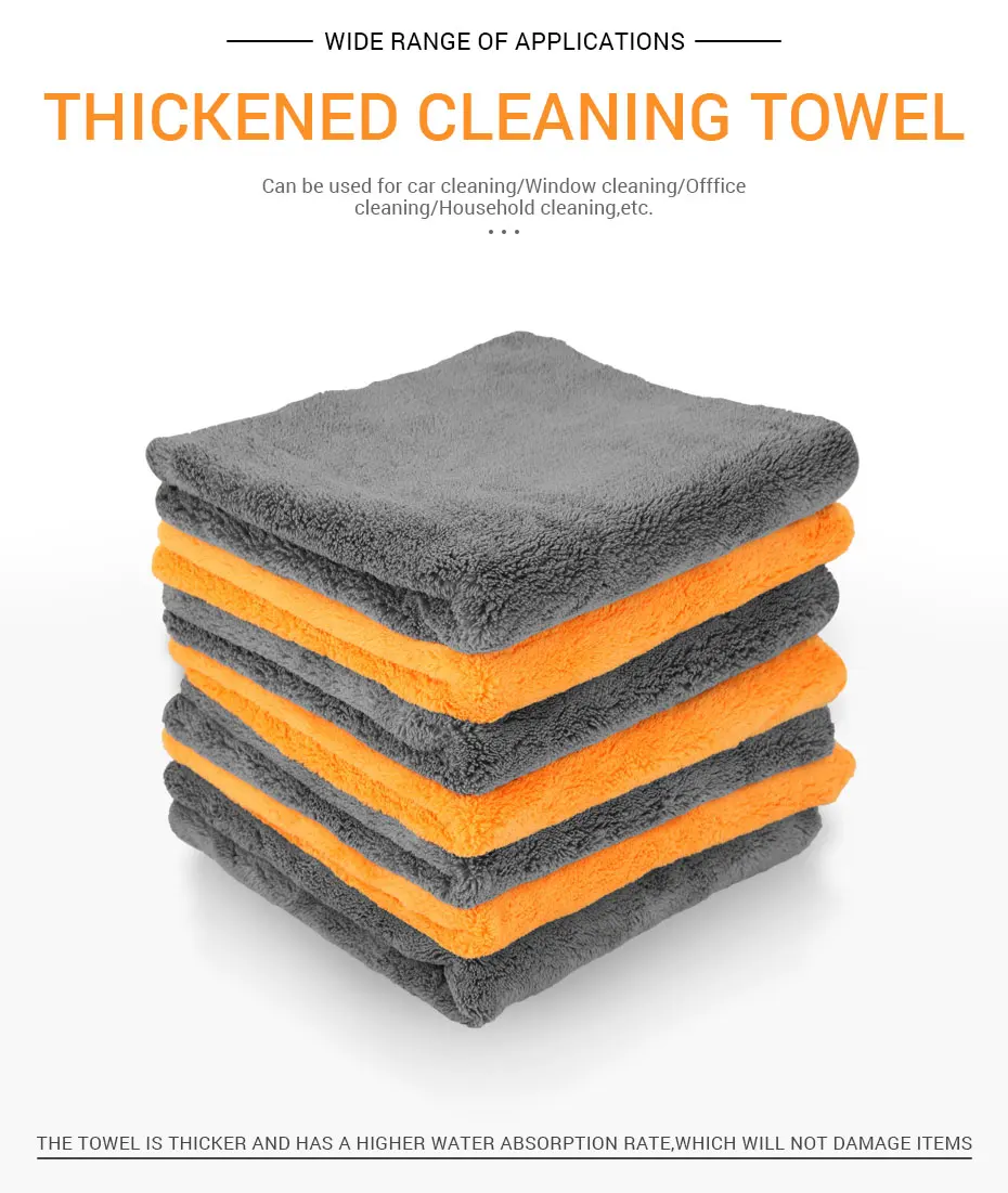 40X40cm Premium Microfiber Towels Car Care Washing Thicken Towel Car Detailing Drying Cloth - Image 15