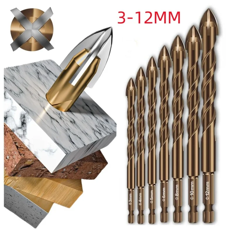 Masonry Concrete Drill Bits For Glass Ceramic Tile Brick Hex Shank 3mm To 12mm - Image 16