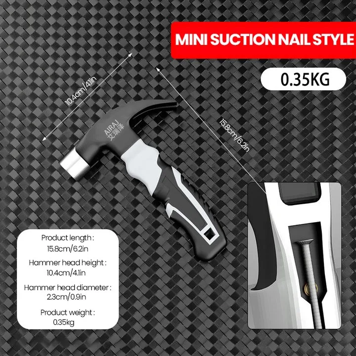 AIRAJ Multifunctional Mini Claw Hammer, Anti Slip And Shockproof Hammer - Image 8