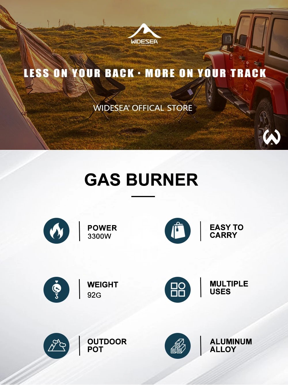 Outdoor Camping Gas Burner Outdoor Stove 3300W Survival Bushcraft Kitchen - Image 7