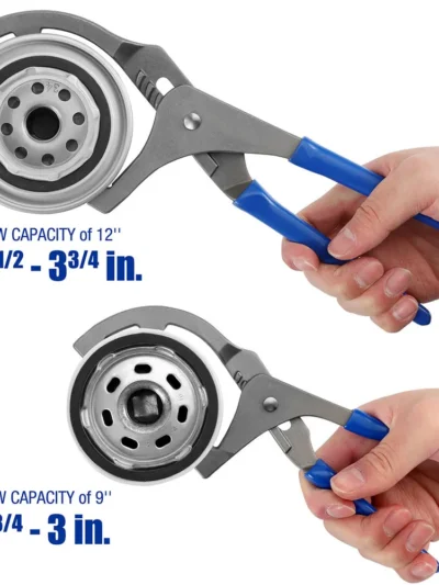 1pc 9/12" Oil Filter Pliers Clamp Type Wrench Adjustable Hand Tools Oil Filter 45# Steel Filter Removal Tool