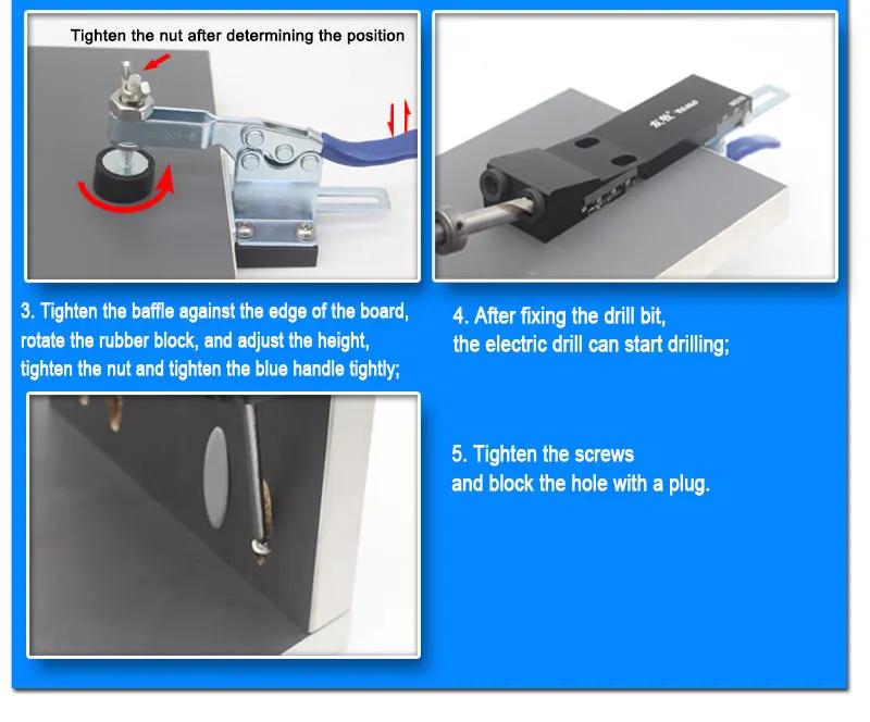 All Metal Pocket Hole Jig Kit with Quick Clamp and Step Drill Bits Easy Use 2 Holes Pocket Hole Screw Jig System MD30 - Image 19