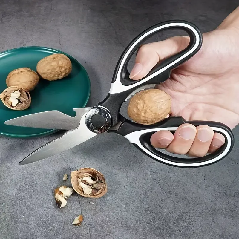 Multifunction Stainless Steel Kitchen Tools Strong Home Vegetable Chopping Chicken Bone Fish Food Scissors Multi-Purpose Tool - Image 2