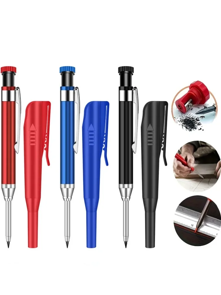 2.8mm Metal Solid Carpenter Mechanical Pencil With Holder Deep Hole Mechanical Marker - Image 11