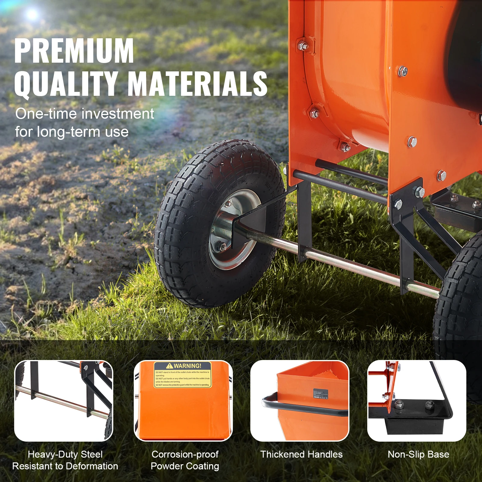 SucceBuy Wood Chipper Shredder Mulcher Heavy Duty Gas Powered 4.1/8.6KW Woodchipper Fast Wood Chipping - Image 2