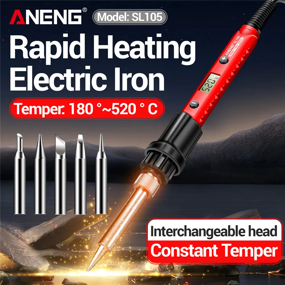 ANENG Electric Soldering Iron SL105 Digital Display Adjustable Temperature SL104 Adjustment Knob - Image 11