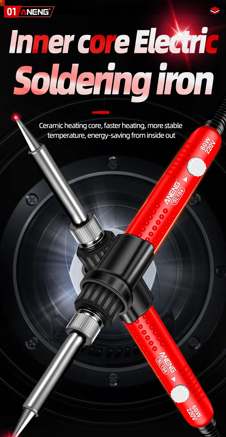 ANENG Electric Soldering Iron SL105 Digital Display Adjustable Temperature SL104 Adjustment Knob - Image 18