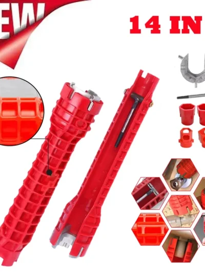 14 In 1 Faucet Sink Wrench Pipe Wrenches Faucet Sink Installer Kit