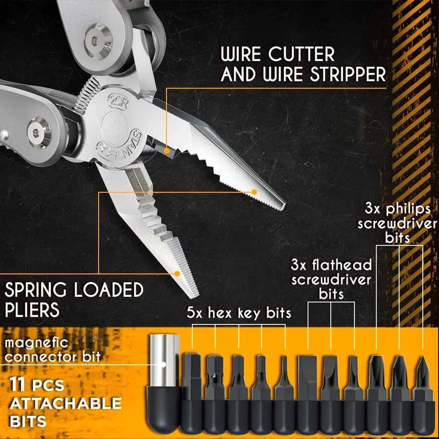 Multitool 24-in-1 Multitools Pliers with Professional Multi-tool for Survival Camping - Image 3
