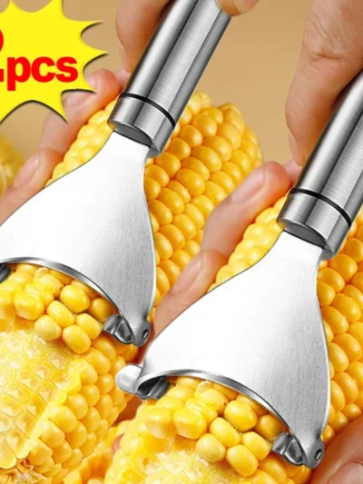 Stainless Steel Corn Peeler Serrated Corn Stripper Peelers Cob Shaver Planer