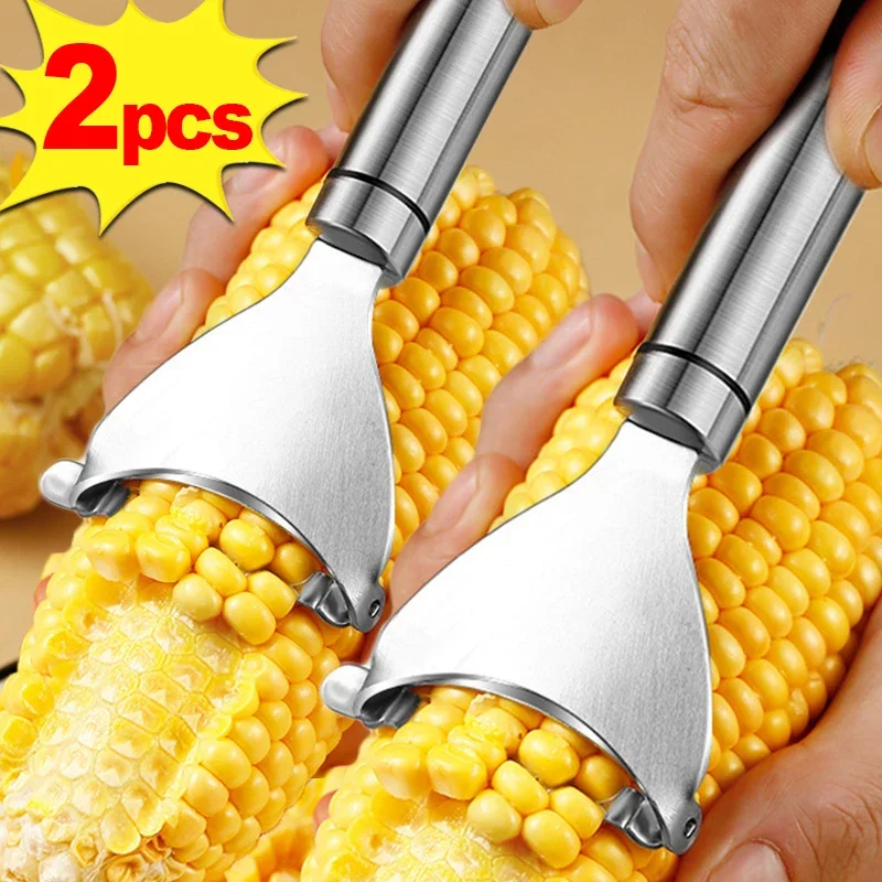 Stainless Steel Corn Peeler Serrated Corn Stripper Peelers Cob Shaver Planer