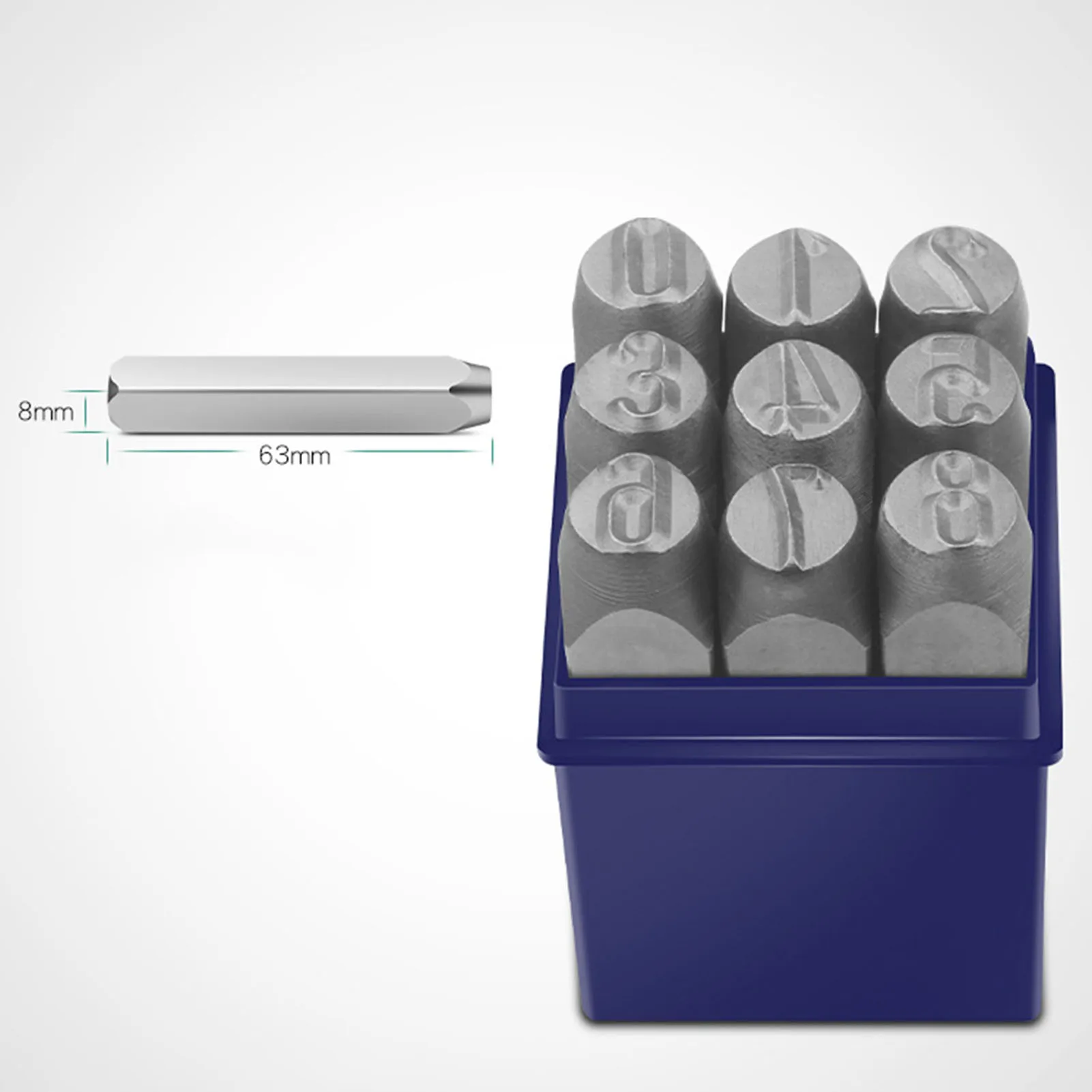 Steel Die Metal Stamping Kit 3/4/5/6/8mm Number Letter Alphabet Punch Tools DIY - Image 18