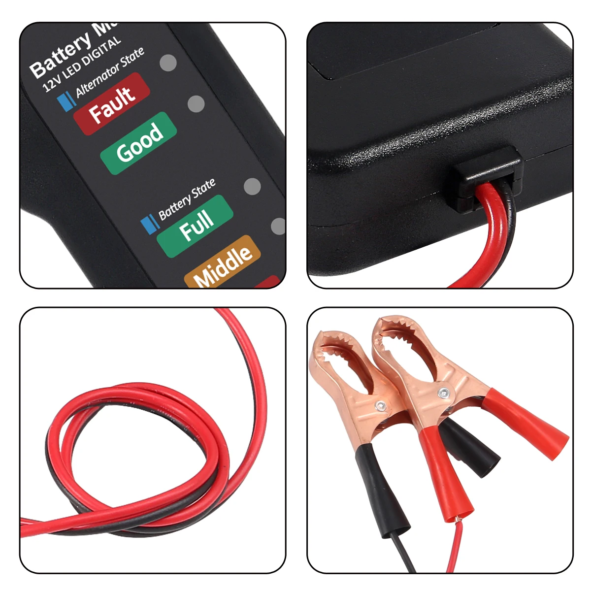 12V car battery tester, Alternator Tester Automotive,Battery Checker, Analyzer to Check alternator & Battery Charging System - Image 4