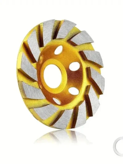 4 Inch Concrete Turbo Diamond Grinding Cup Wheel 12 Segs Heavy Duty Angle Grinder Wheels For Angle Grinder