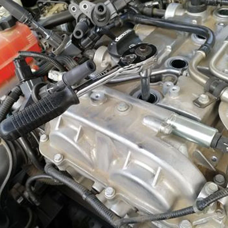 Magnetic Spark Plug Socket Key Wrench Adapter Swivel Long Extension - Image 14