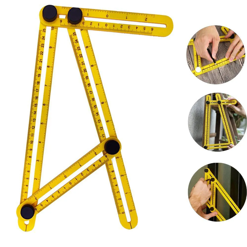Protractor Multi Angle Ruler Template 4 Folding Angle Measuring Tool - Image 11