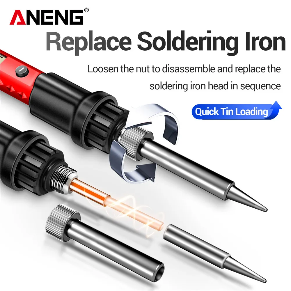 ANENG Electric Soldering Iron SL105 Digital Display Adjustable Temperature SL104 Adjustment Knob - Image 3