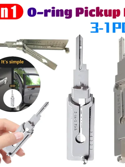 SS001 Stainless Steel Key Decoder 2 In 1 Precision Hook & Pick Set Lock Decoder