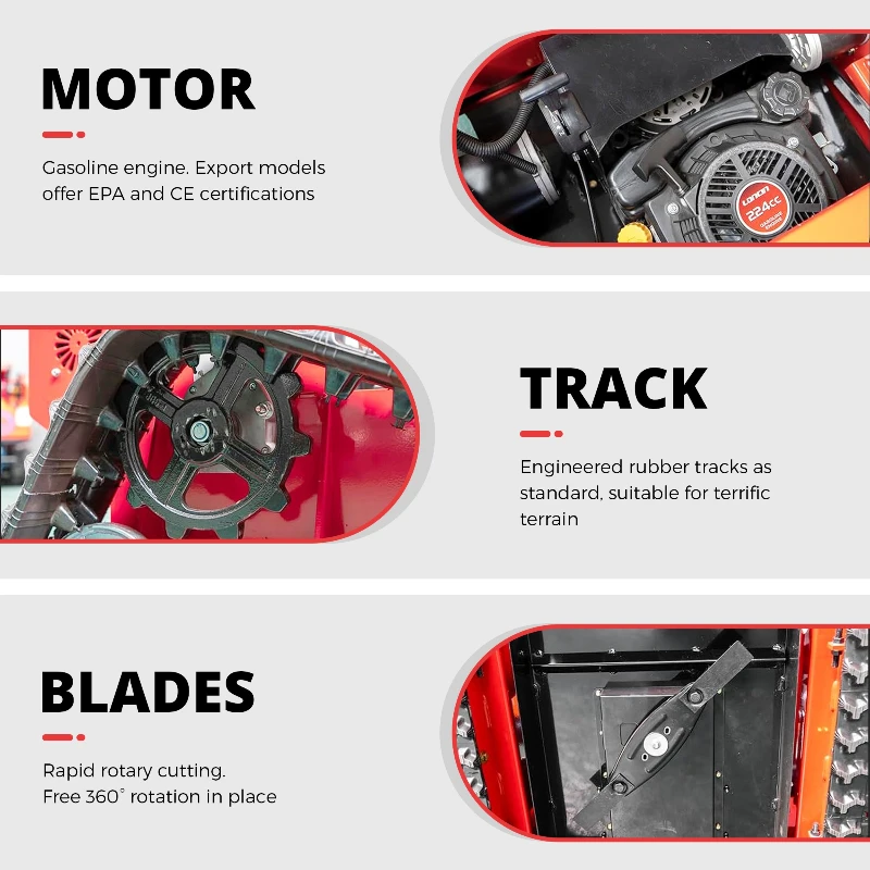 Customized Remote-controlled Lawn Mower,Farm Garden Automatic Crawler Track Lawn Mower Robot - Image 8