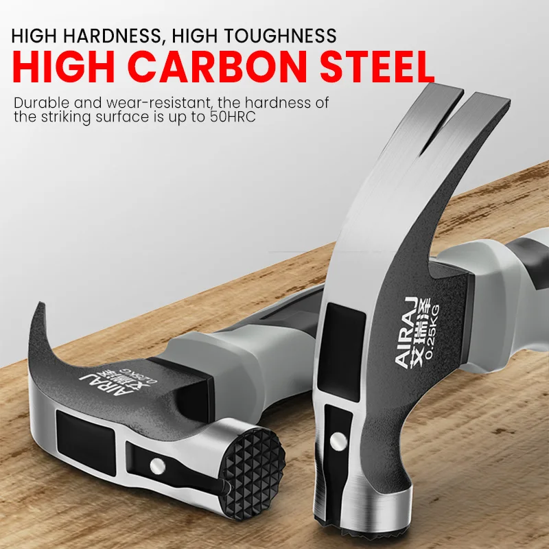 AIRAJ Multifunctional Mini Claw Hammer, Anti Slip And Shockproof Hammer