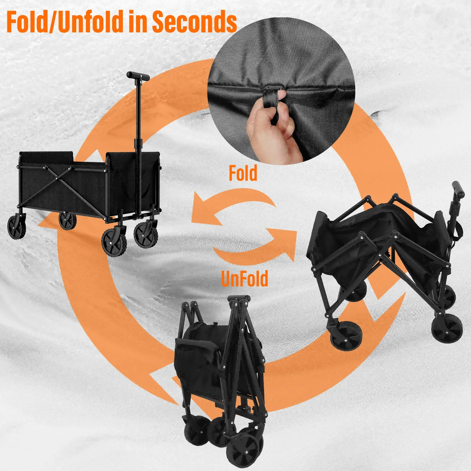 4-Wheel Foldable Garden Handcart - Image 11