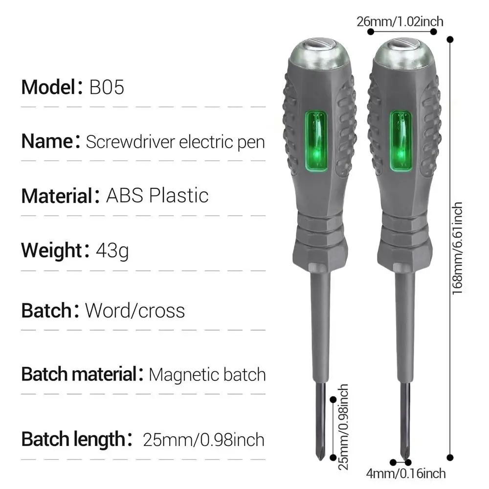 2-in-1 Screwdriver Electricity Detector Light Display Voltage Test Pen Electricity Detection Screwdriver - Image 7
