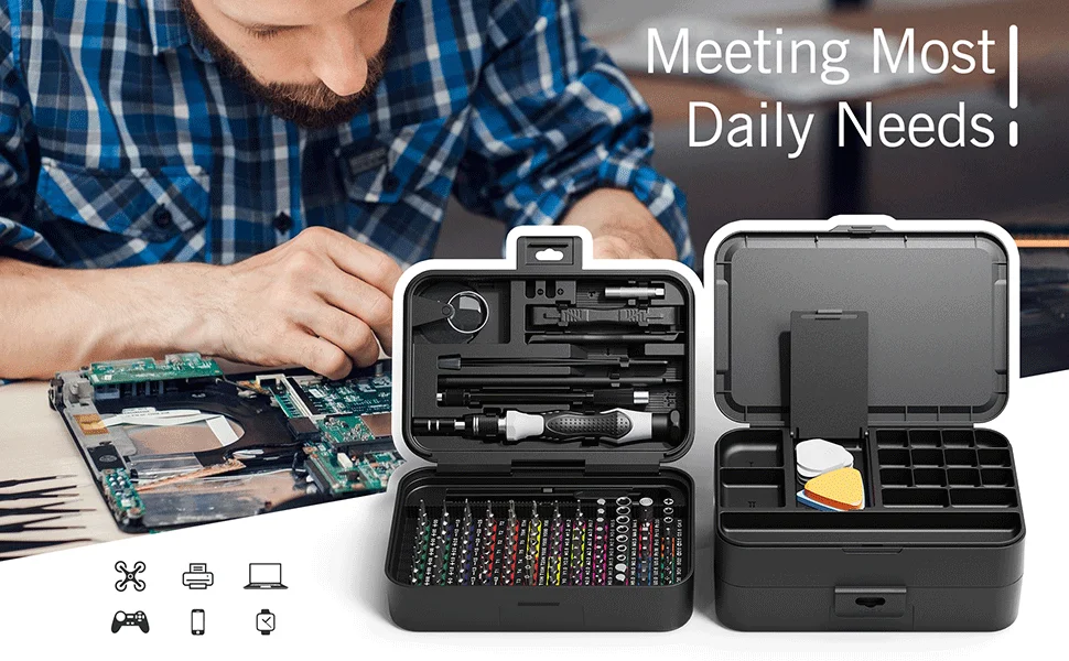132 in 1 Precision Screwdriver Set Phillips Torx Magnetic Screwdriver Head with Storage Box 152 bit - Image 10