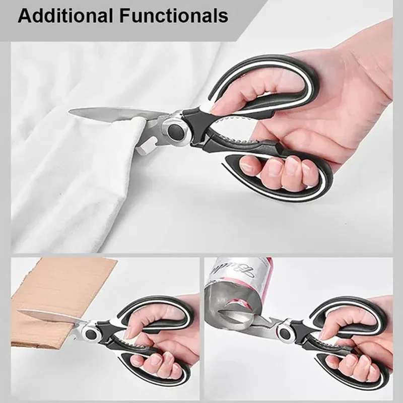 Multifunction Stainless Steel Kitchen Tools Strong Home Vegetable Chopping Chicken Bone Fish Food Scissors Multi-Purpose Tool - Image 10