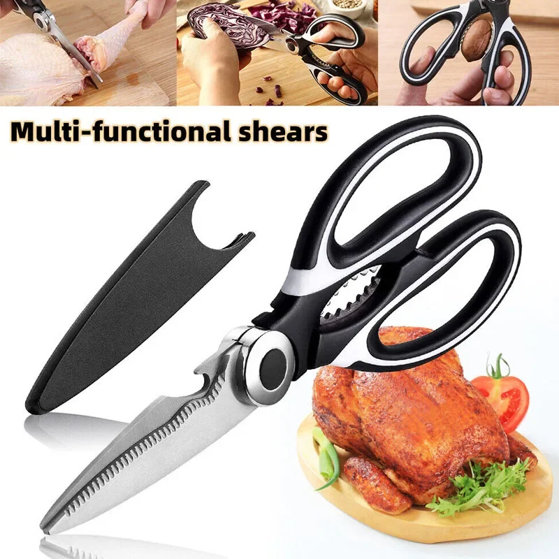 Multifunction Stainless Steel Kitchen Tools Strong Home Vegetable Chopping Chicken Bone Fish Food Scissors Multi-Purpose Tool - Image 8