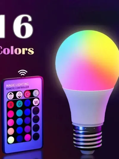 16 Colors RGB Bulb LED Multicolor Bulb E27 220V Household Lighting Dimmable Atmosphere Light