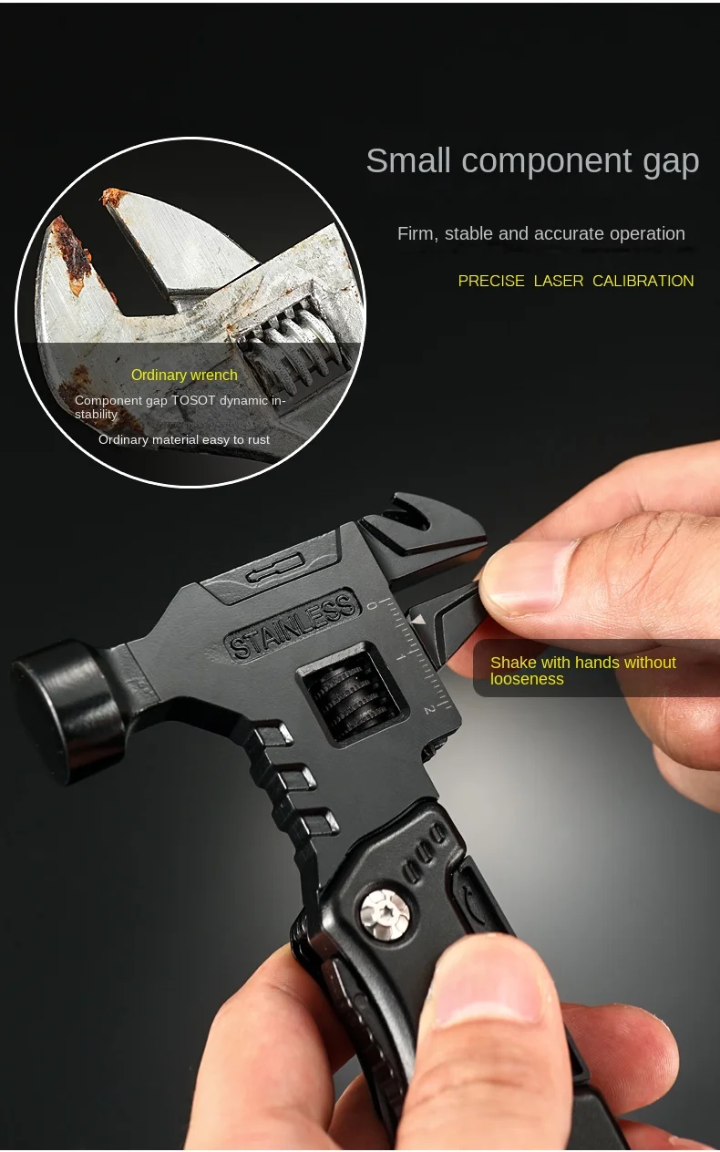 Multifunctional Pliers Multitool Claw Hammer Stainless Steel Tool - Image 14