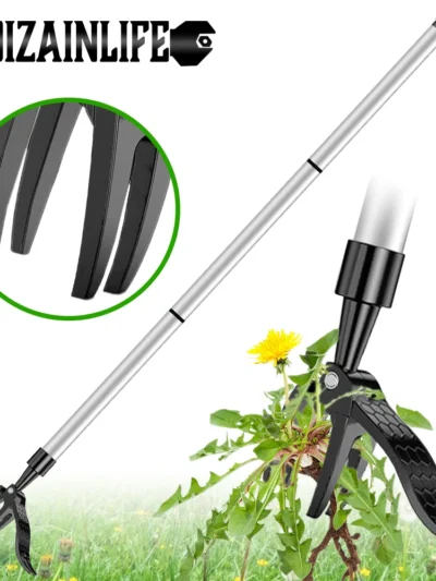 Stand Up Weed Puller Claw Tool Aluminum Alloy Weeding Head