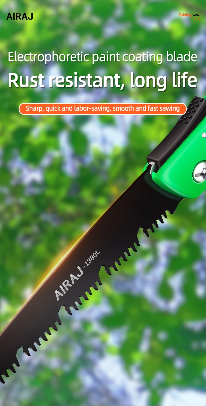 AIRAJ Multifunctional Folding Saw Steel Sharp And Wear-Resistant - Image 11