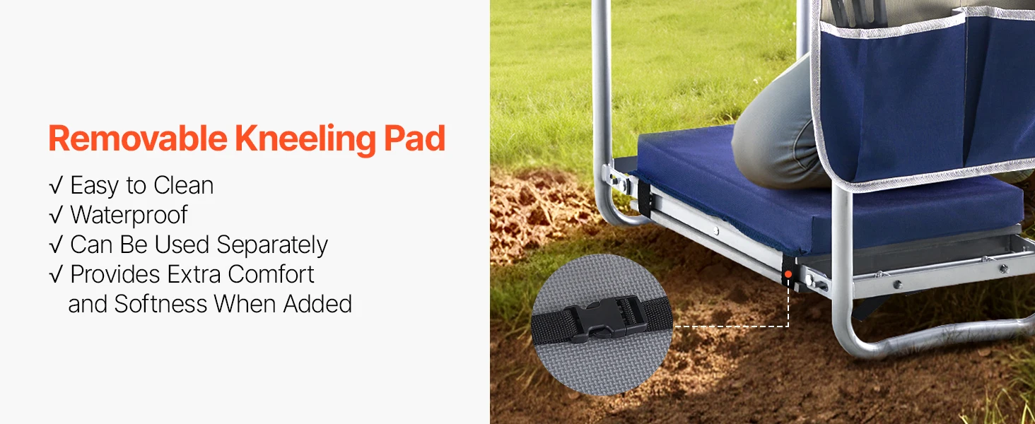 SucceBuy Garden Kneeler and Seat 11in Wide Thick Kneeling Pad Heavy Duty Garden Kneeling Stool - Image 18
