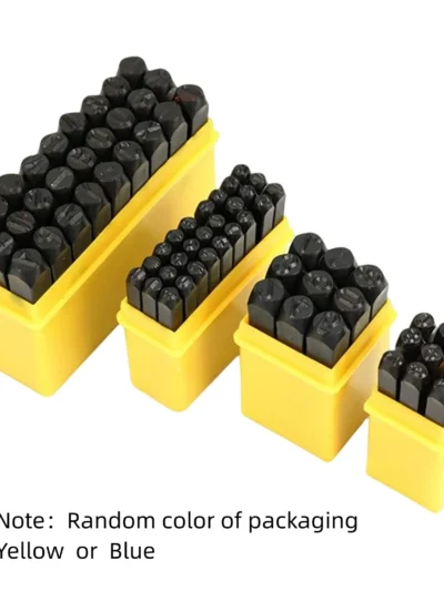 Steel Die Metal Stamping Kit 3/4/5/6/8mm Number Letter Alphabet Punch Tools DIY