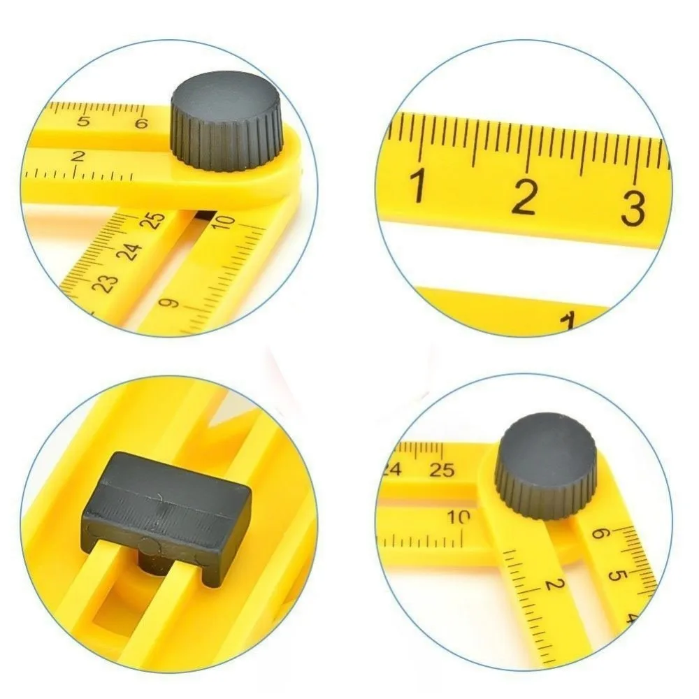 Protractor Multi Angle Ruler Template 4 Folding Angle Measuring Tool - Image 4