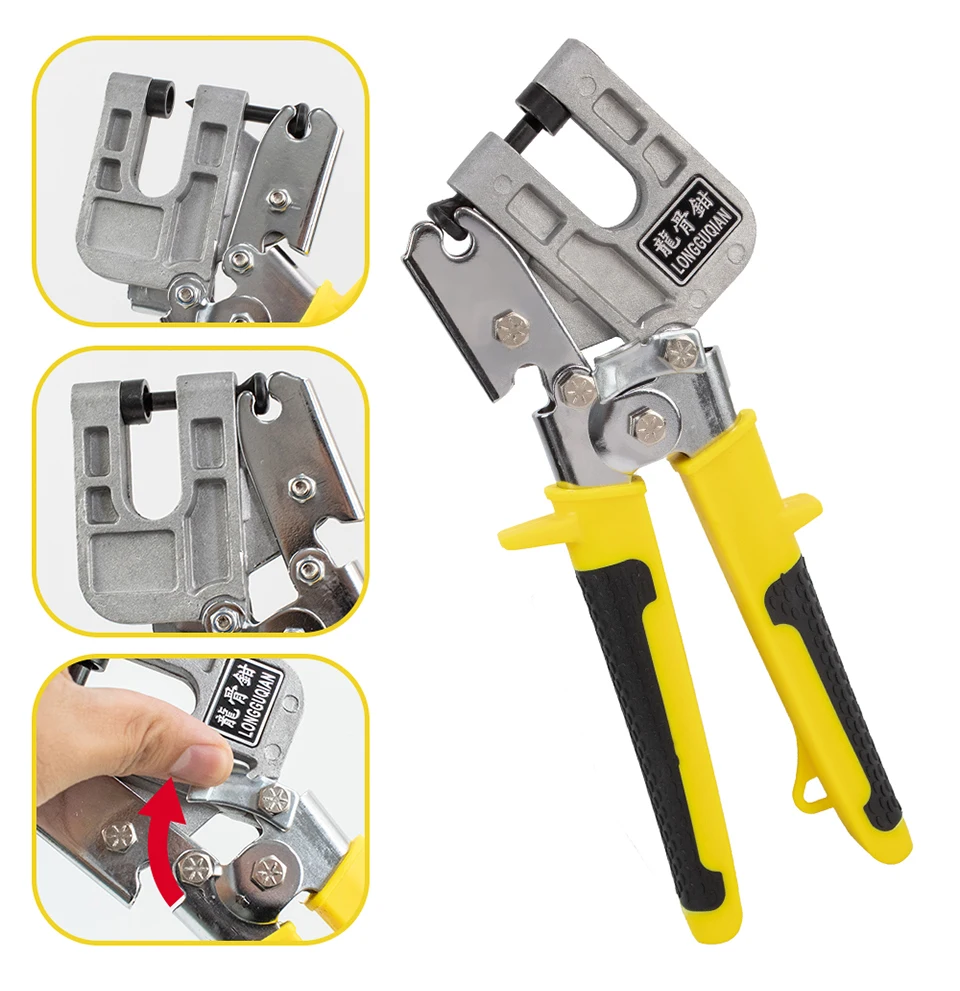 Aluminum Alloy Handle Stud Crimper Double Handed Ceiling Punching Pliers Plaster Drywall Tool for Fastening Metal Studs & Keels - Image 11