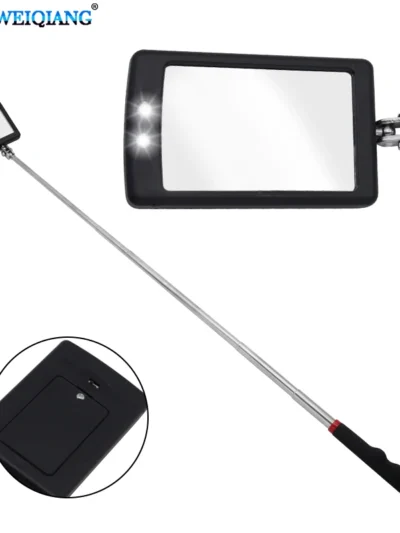 Automobile Chassis Endoscope 360°Telescoping Mirrors Angle LED Light Magnification Inspection Mirror