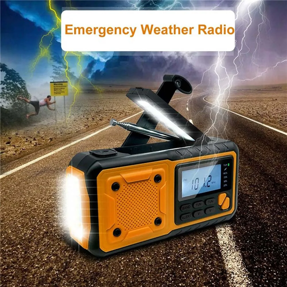 LOTOTG Portable Emergency Solar Power Radio Hand Crank Charging AM/FM Weather Radio Led Reading Flashlight Bank Phone Charger - Image 18